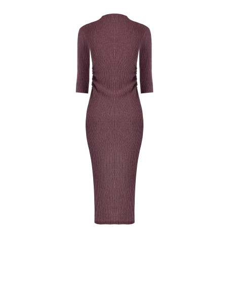 Rinascimento Embossed Ribbed Fabric Sheath Dress