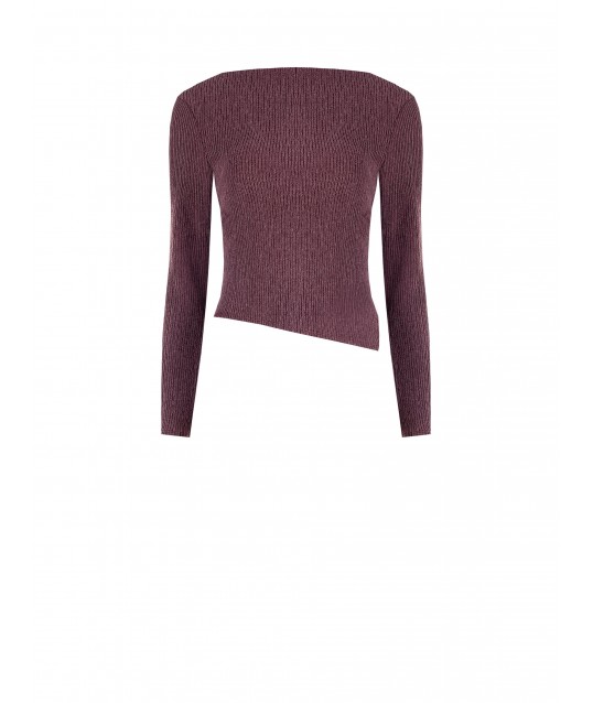 Rinascimento Embossed Ribbed Tie Top