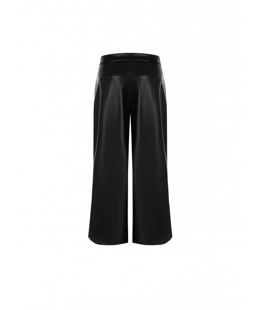 Pantalon court en simili-cuir avec poches Rinascimento