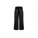 Leatherette Cropped Trousers With Pockets Rinascimento