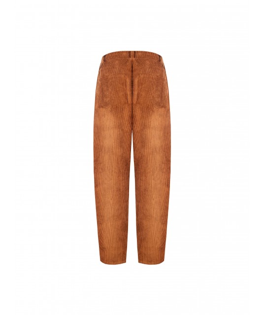 Pantalon ballon en velours côtelé avec taille élastiquée Rinascimento