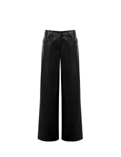 Pantaloni Palazzo Extra Larghi In Similpelle Rinascimento