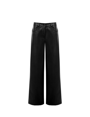 Pantaloni Palazzo Extra Larghi In Similpelle Rinascimento