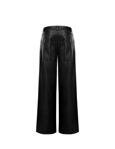 Pantaloni Palazzo Extra Larghi In Similpelle Rinascimento