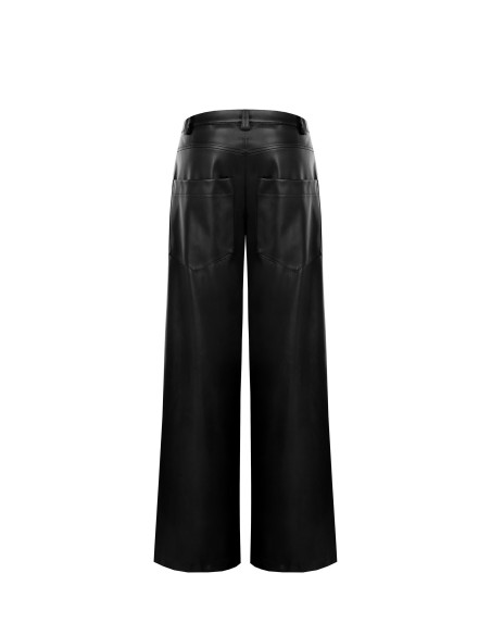 Pantaloni Palazzo Extra Larghi In Similpelle Rinascimento