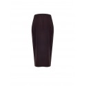 Rinascimento Polyviscose Fabric Cargo Pencil Skirt With Front Slit