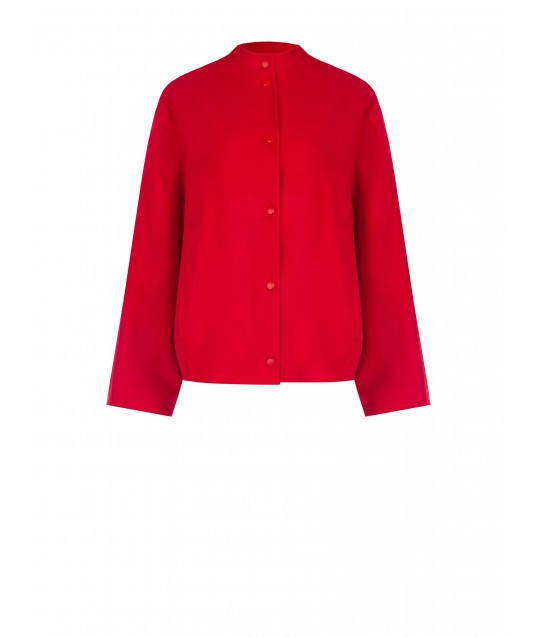 Bomber Over Coat With Tone On Tone Buttons Rinascimento