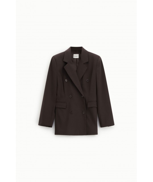 Dixie Double-breasted Blazer With Flap Pockets