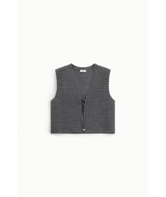 Dixie Structured Short Waistcoat With Tie Closure