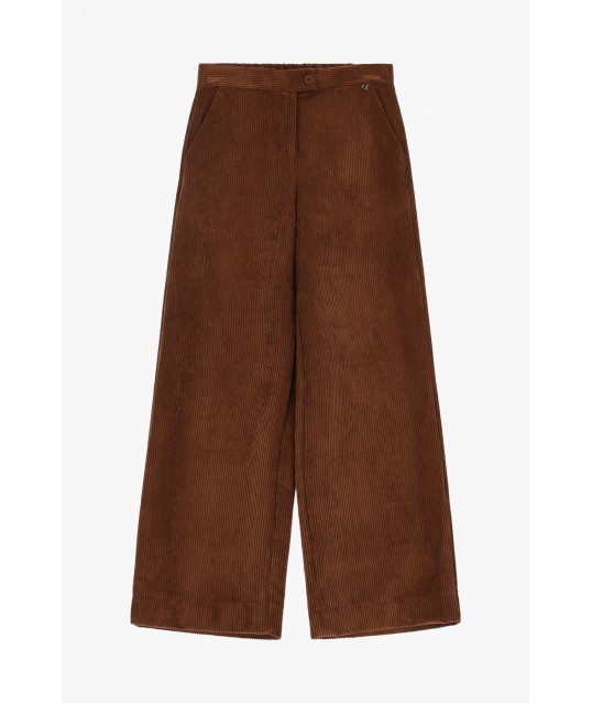 Dixie High Waisted Ribbed Palace Trousers