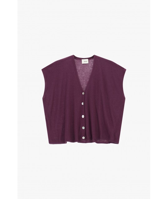 Gilet Scollo A V Con Bottoni Frontali Dixie