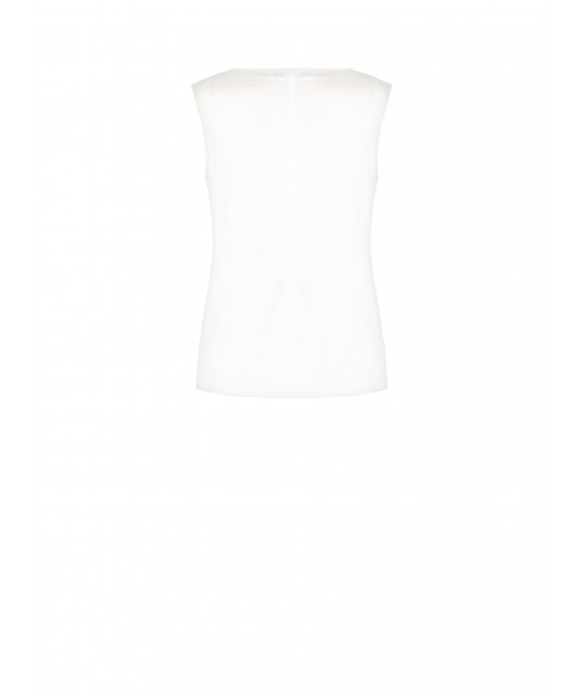 Fluid Satin Top With Jewel Detail On Neckline Rinascimento