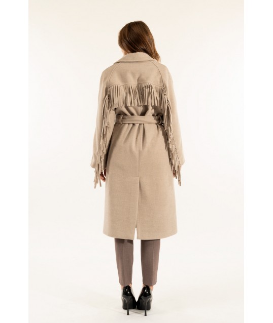 Cappotto Lungo Frange Kontatto