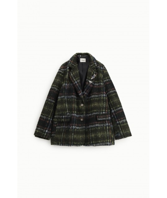 Check Pattern Blazer With Front Pockets Dixie