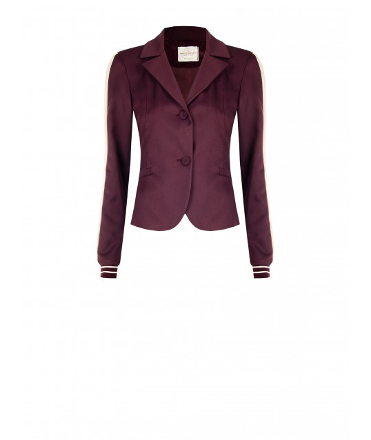 Rinascimento Bi-Stretch Fabric Fitted Short Blazer Jacket