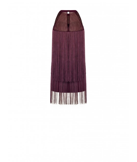 Rinascimento Fringed Short Sheath Dress