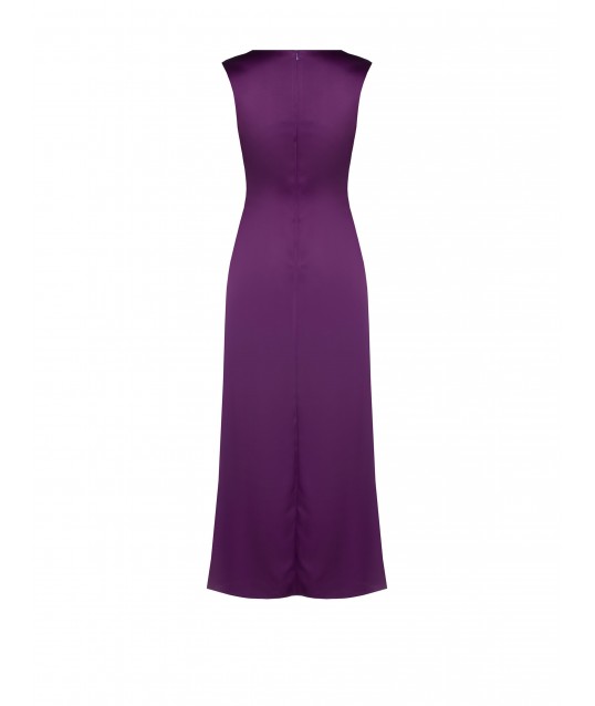 Rinascimento - Robe asymétrique en satin croisé