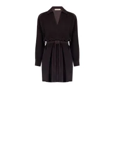 Short Corduroy Dress With V-Neck And Pockets Rinascimento 2