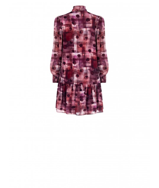 Robe courte en géorgette avec nœud papillon Rinascimento