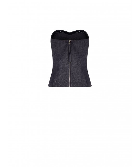 Top Bustier In Tessuto Laminato Rinascimento