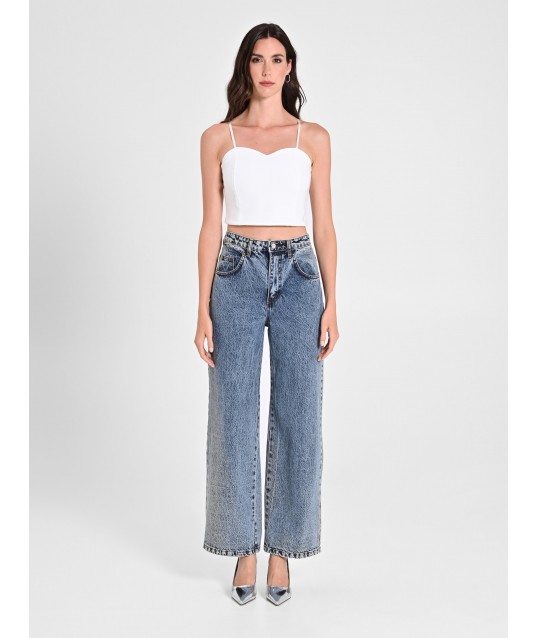 Rinascimento Technical Fabric Crop Top Corset