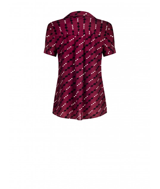 Chemisier en viscose à col en V asymétrique Rinascimento