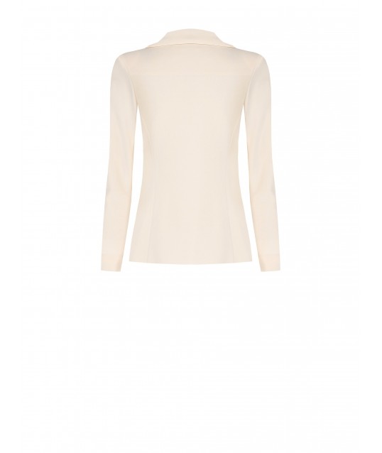 Giacca Blazer Doppiopetto In Scuba Crepe Rinascimento