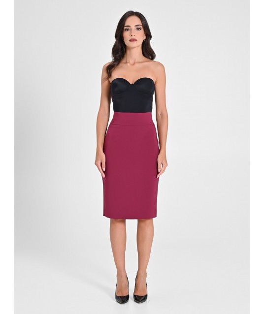 Rinascimento Technical Fabric Midi Pencil Skirt