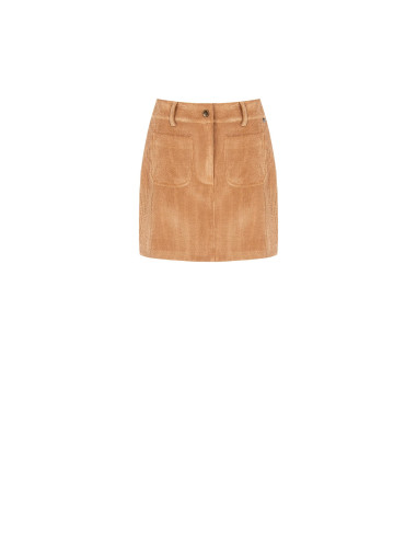 Corduroy Mini Skirt With Front Pockets Rinascimento