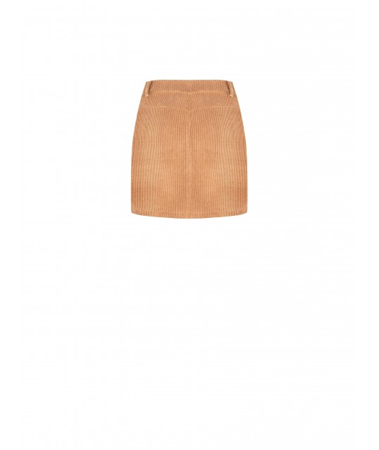 Corduroy Mini Skirt With Front Pockets Rinascimento