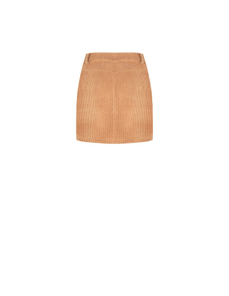Corduroy Mini Skirt With Front Pockets Rinascimento