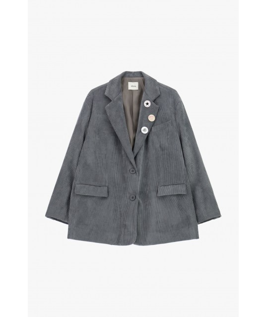 Blazer A Coste Con Spille Decorative E Tasche Dixie