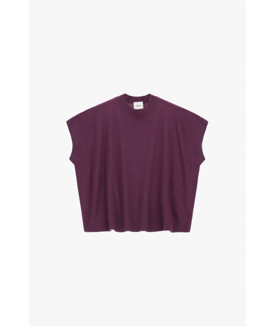 Coupe souple en jersey sans manche et col ras du cou Dixie