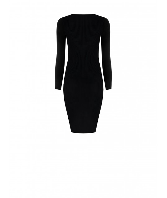 Midi Knitted Sheath Knit Dress With Lace Insert Rinascimento