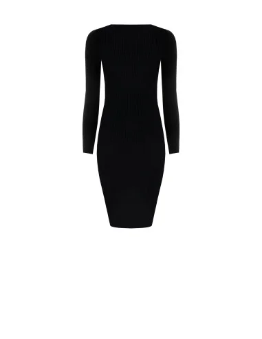 Robe fourreau midi en tricot avec empiècement en dentelle Rinascimento