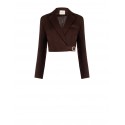 Giacca Blazer Crop Con Cinturino Rinascimento