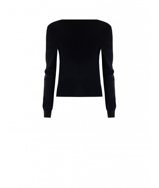 Rinascimento Cut-Out Sweater With Rolled Detail