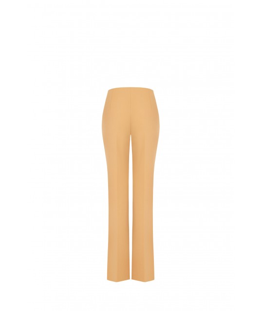 Pantalon de palazzo en crêpe avec fermeture éclair latérale Rinascimento