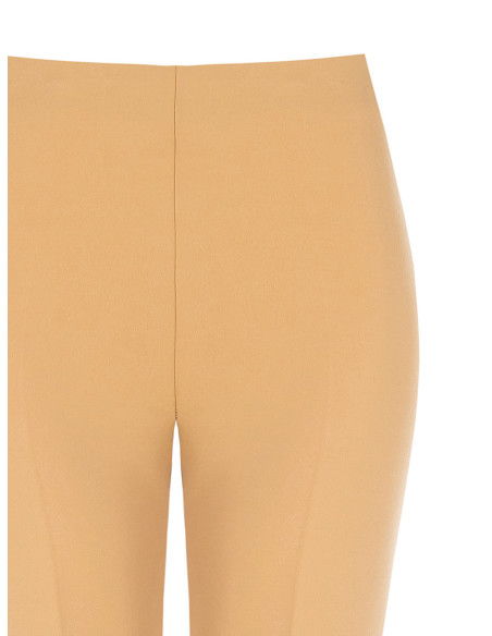 Pantalon de palazzo en crêpe avec fermeture éclair latérale Rinasci...