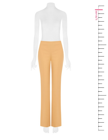 Pantalon de palazzo en crêpe avec fermeture éclair latérale Rinasci...