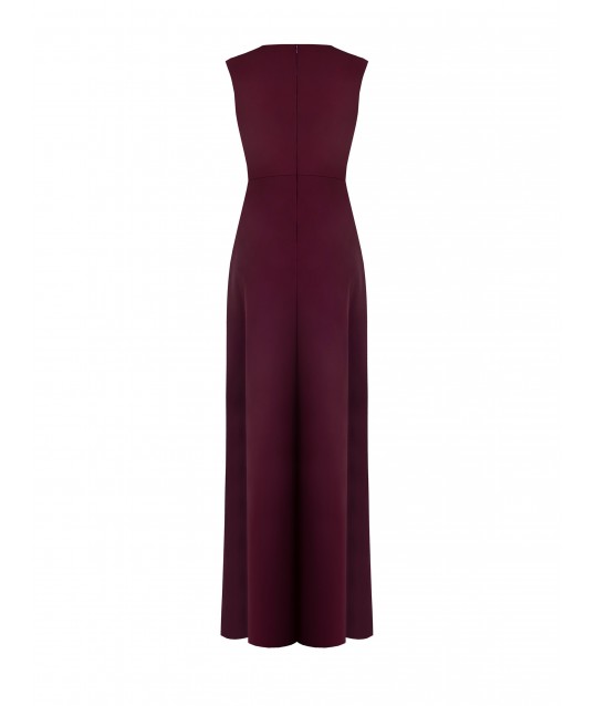 Rinascimento - Robe longue à col en V en tissu fluide