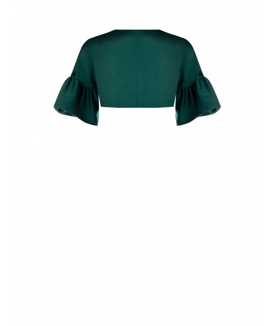Satin Bolero Shawl With 3/4 Length Sleeves Rinascimento