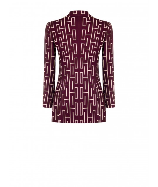 Rinascimento Tissu technique imprimé Blazer à double boutonnage Veste de dessus