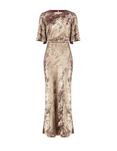 Rinascimento - Robe longue à effet laminé et à hanches retroussées ...