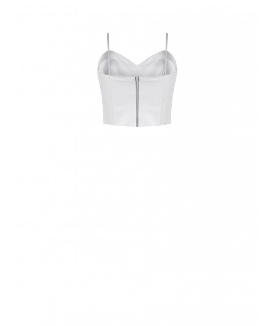 Satin Crop Top Bustiers With Splints Rinascimento