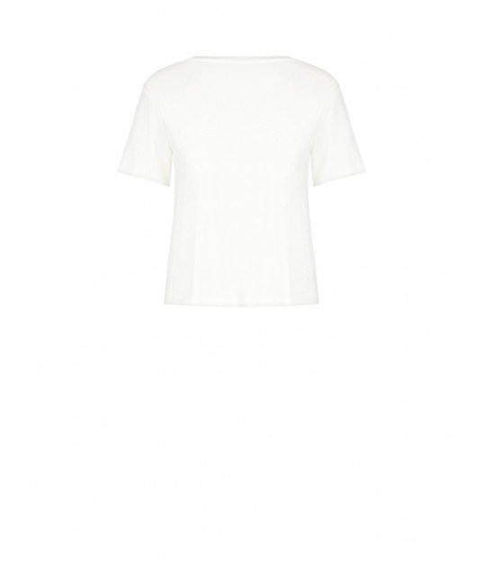 Regular Cotton T-Shirt with Laminated Logo Print Rinascimento