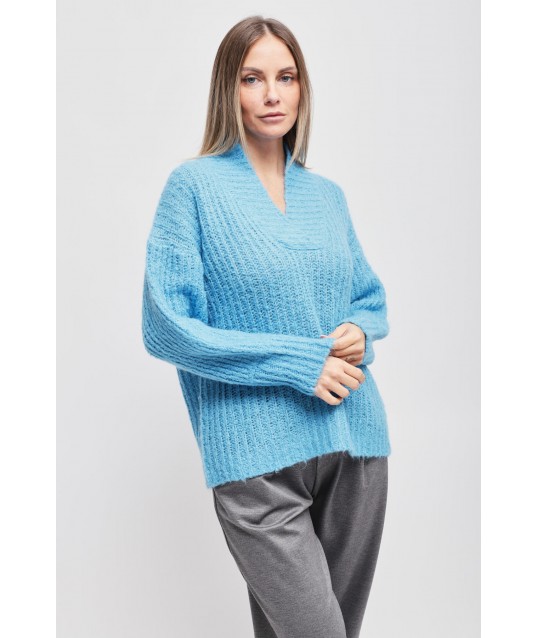 Maglia Mohair Con Scollo A V Maryley