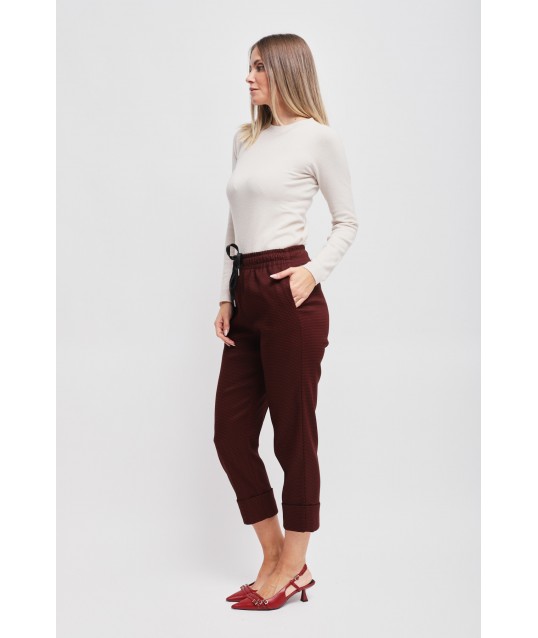 Pantaloni A Fantasia Con Coulisse E Risvolto Maryley