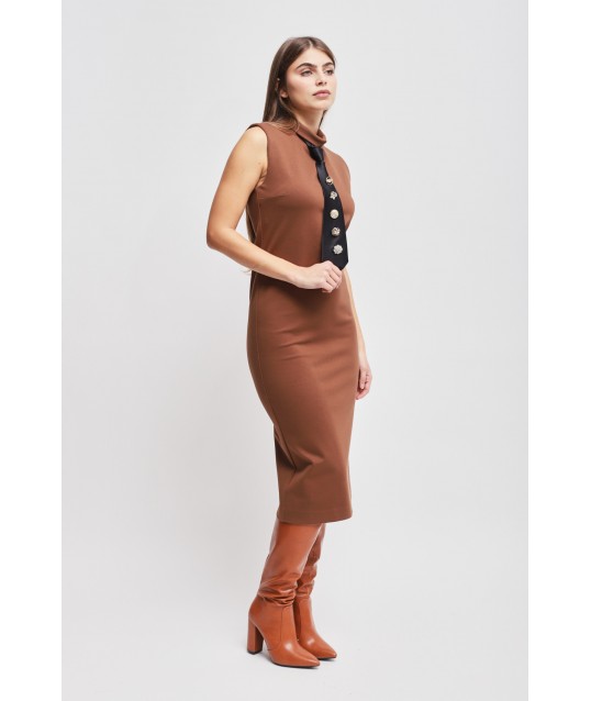 Milano Stitch Dress with Maryley Tie