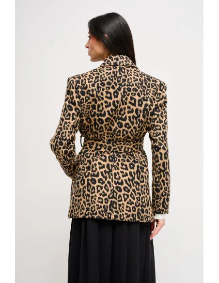 Veste léopard avec ceinture Maryley